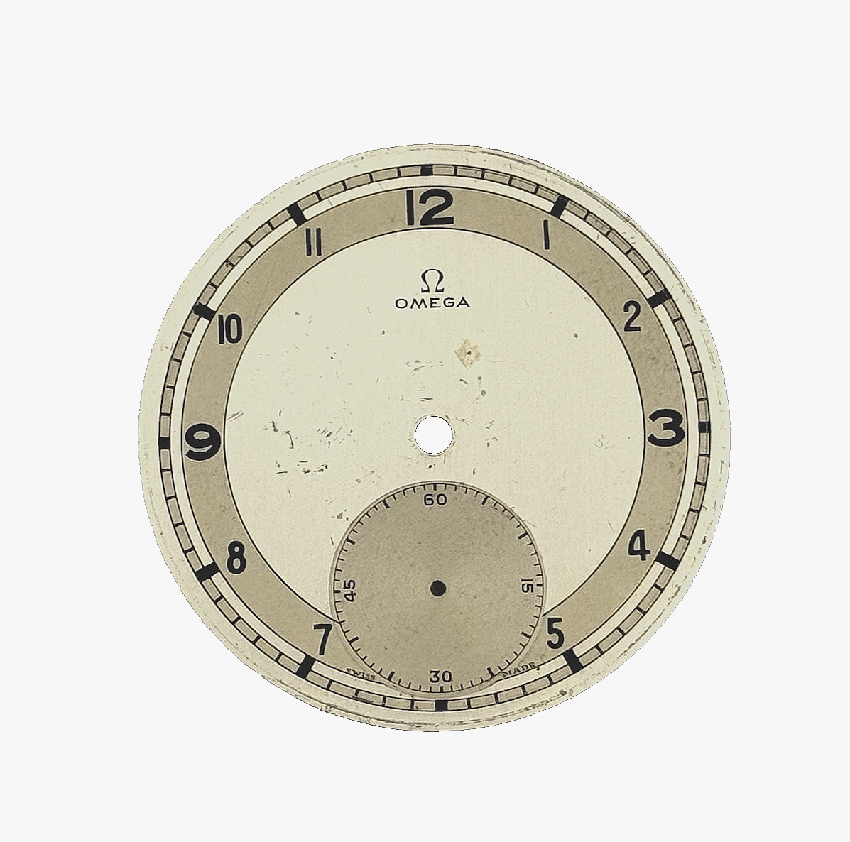 Omega Pocket Watch Silver Dial 42.13mm, 10.6mm On Feet Parts Repair (960)