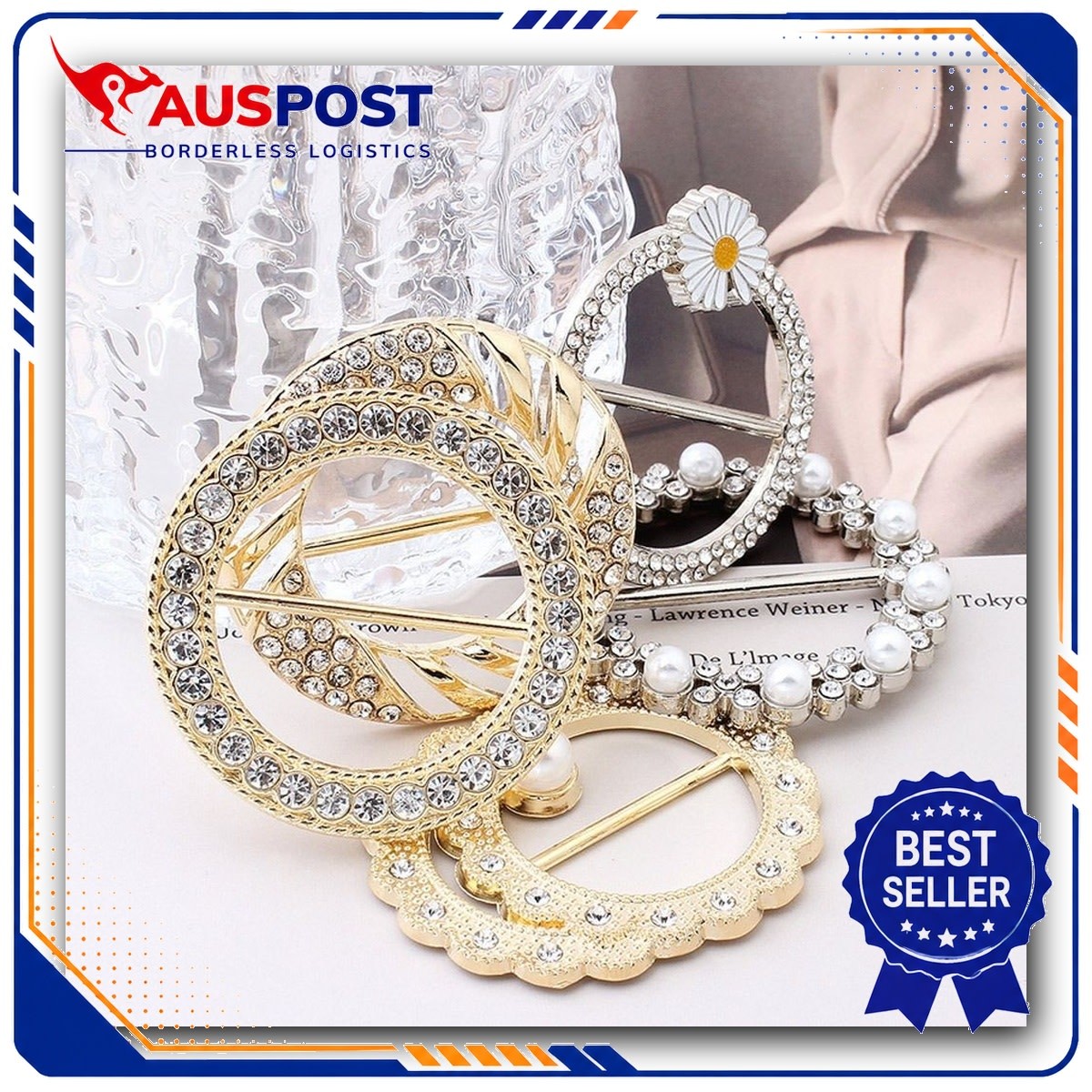 T-Shirt Clip Waist Buckle Shawl Buckle Scarf Ring Clips for Fashion Accessories