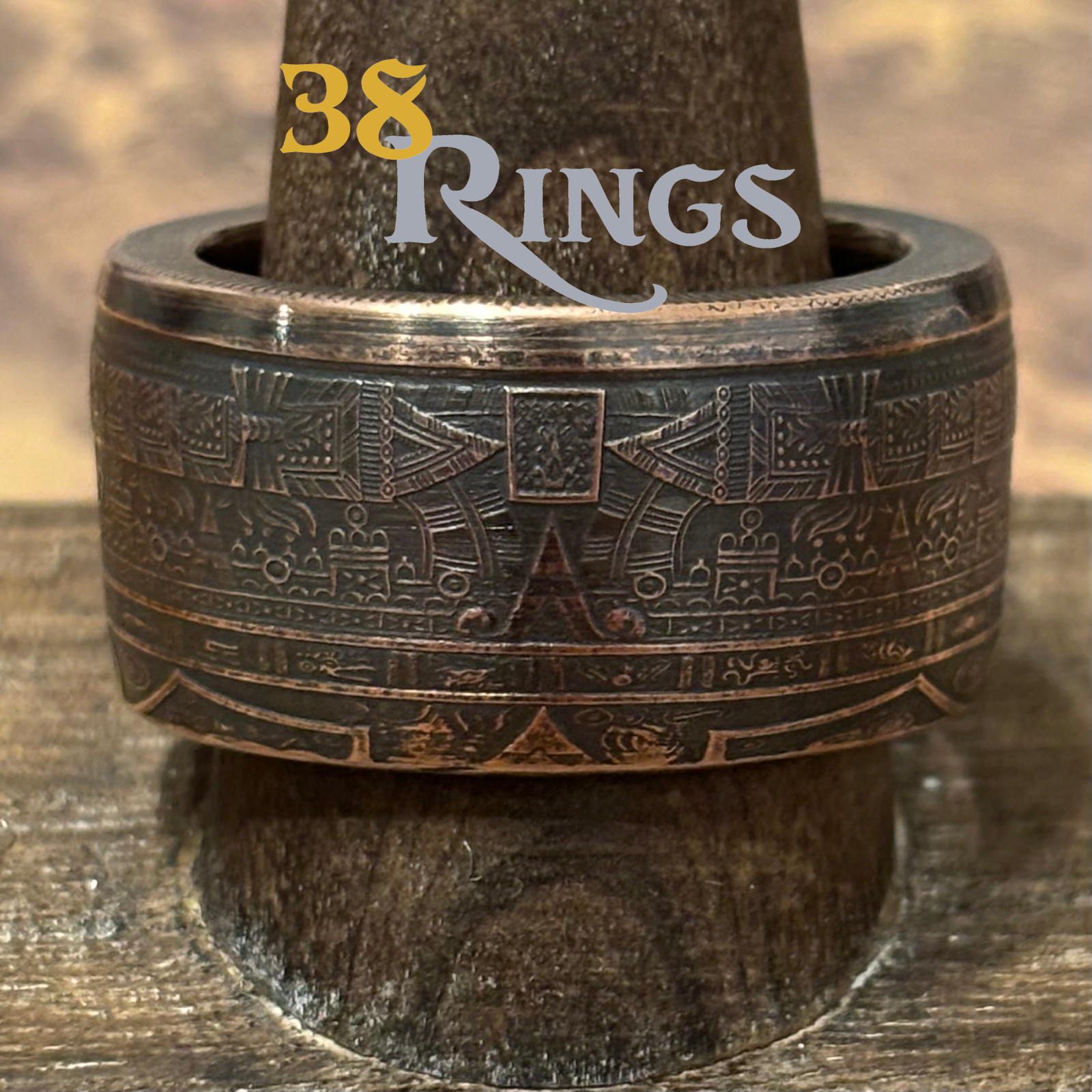 COPPER Aztec Calendar Coin Ring 1 toz USA America Handmade SIZE 5-13 JEWELRY GSM