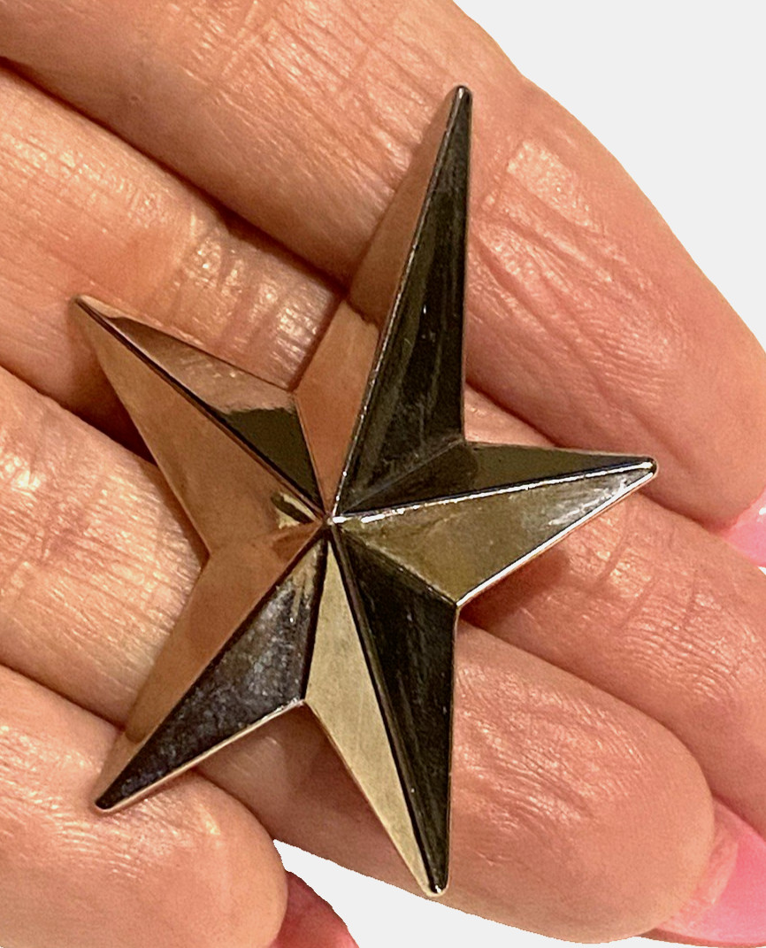 Y2K VTG THIERRY MUGLER ANGEL (Perfume) Star Brooch / Pin-PRISTINE-Rare Beauty