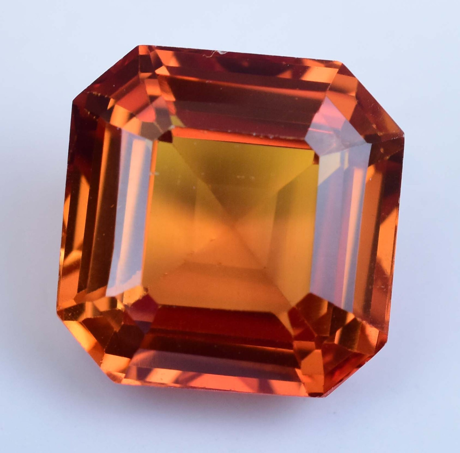 14.85Ct Natural Ceylon Padparadscha Sapphire Stunning Certified Asscher Gemstone