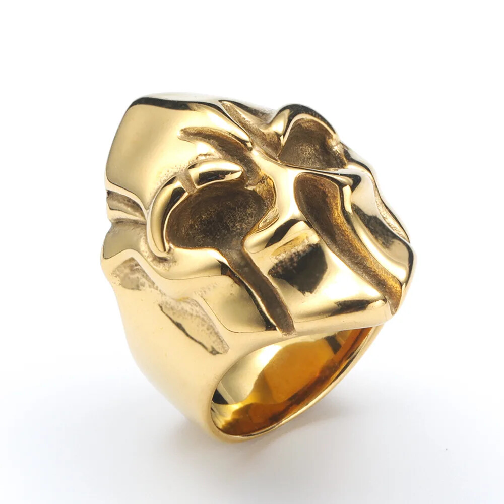 Personality Vintage Trend Alien Skull Head Men’s Domineering Rings Size 7-13