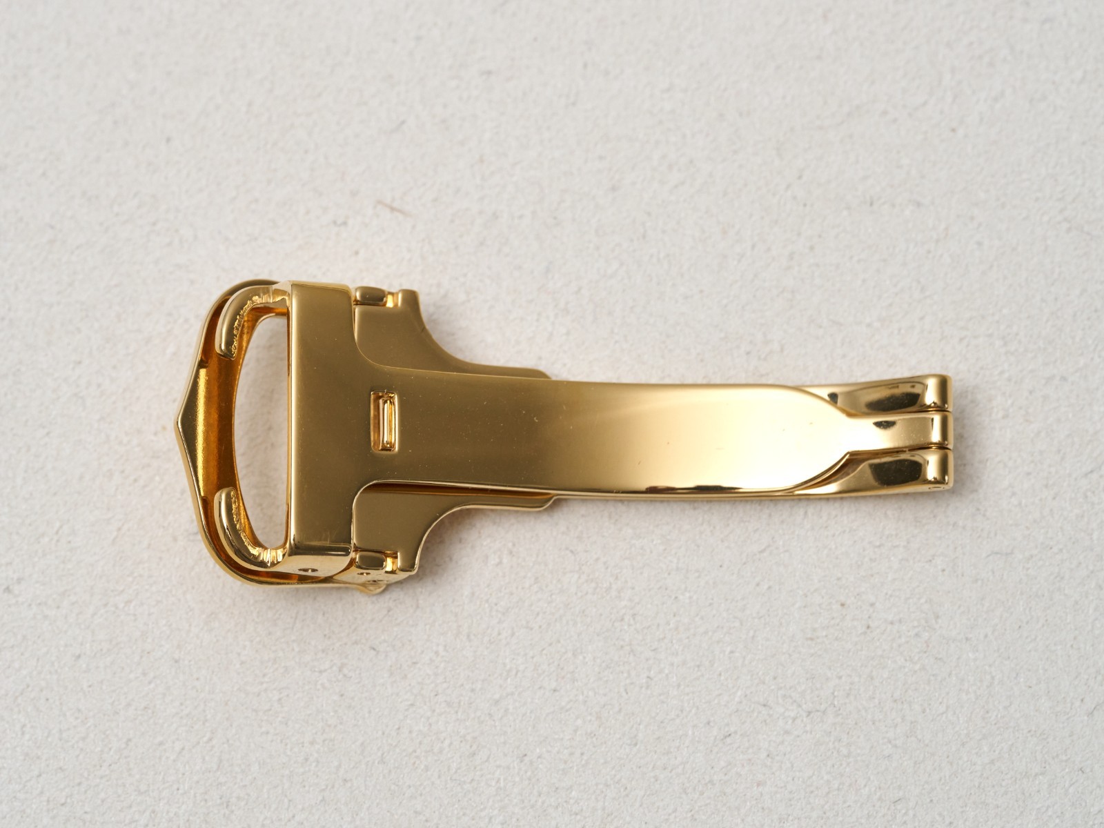 Cartier Deployment Buckle Clasp 16mm Fold Over Gold Plated Stainless Steel Must