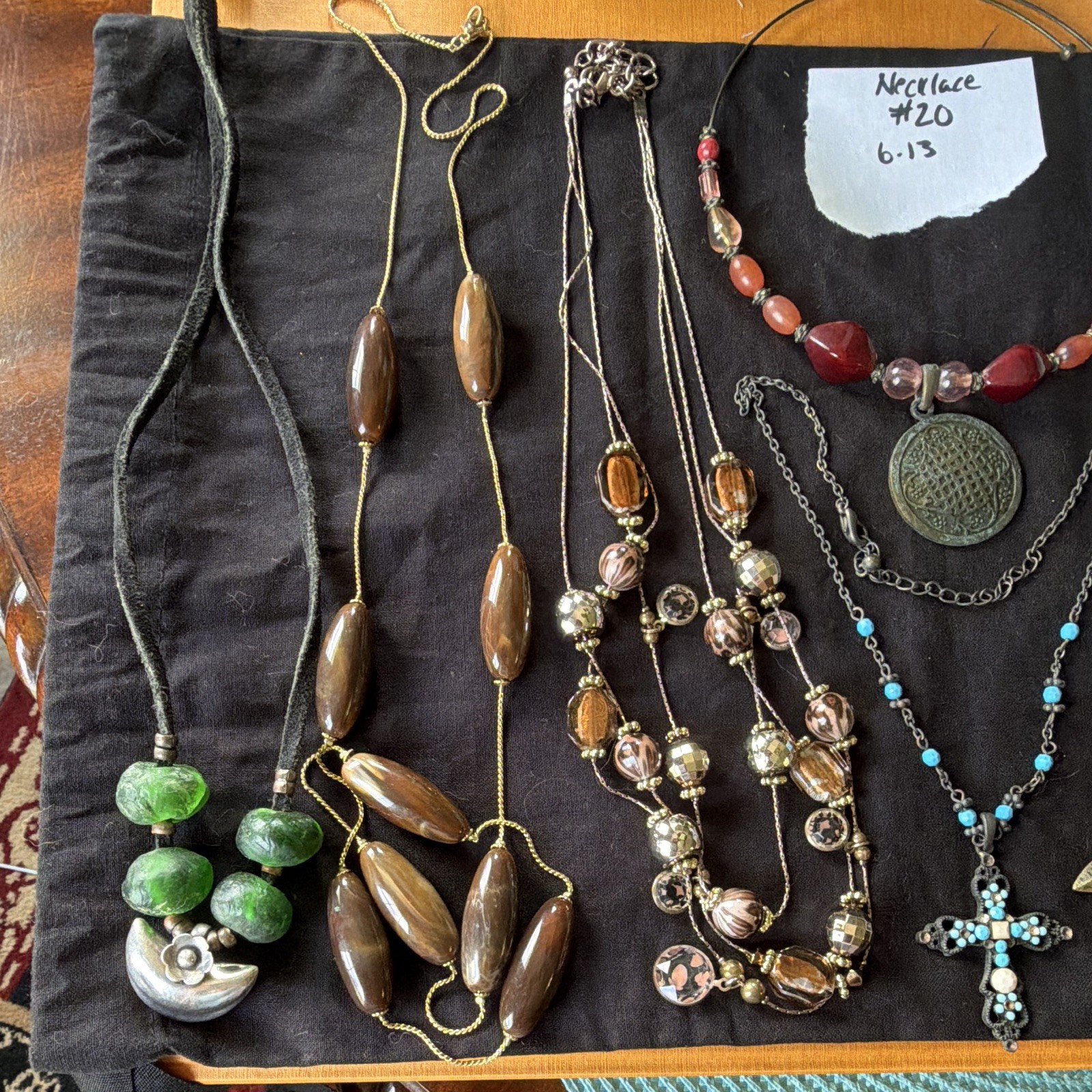 Fashion Jewelry Mixed Lot Necklaces Multicolor Glass Turquoise 7 Pieces