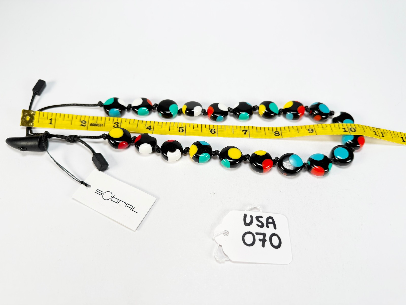 Sobral – Dots “Yoi” Multi coloured Dots Resin Necklace ( 005358 )