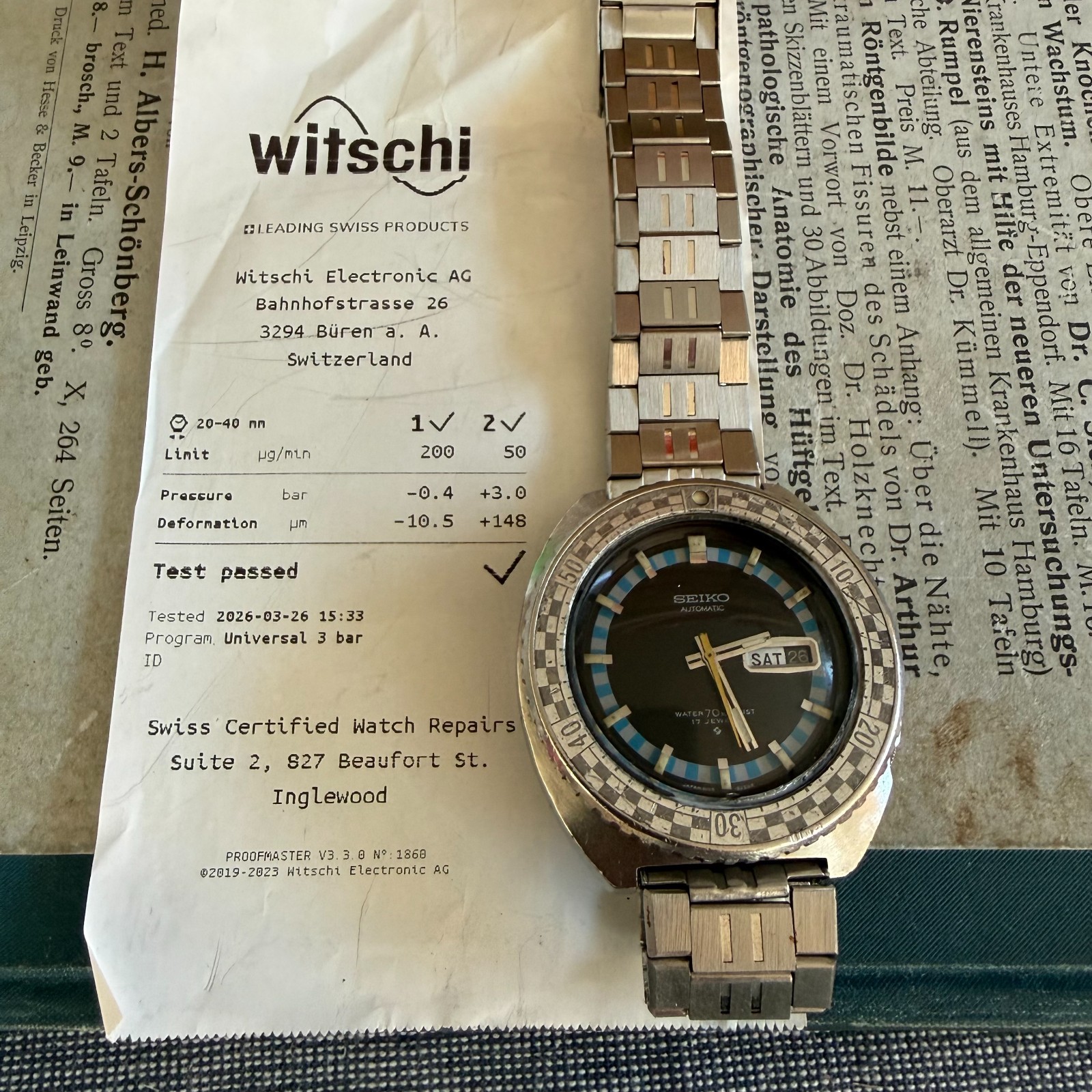 Vintage Seiko Rally Diver 6106-8227 Automatic “Checker Flag” Daini Seikosha 1970