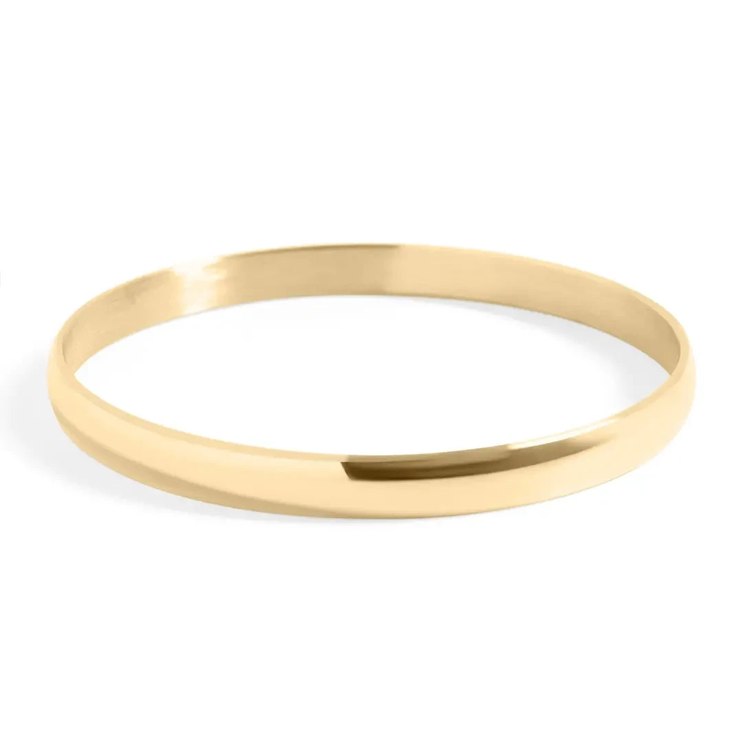 18K Gold Pvd Coated Engravable Stainless Steel 60mm Bangle