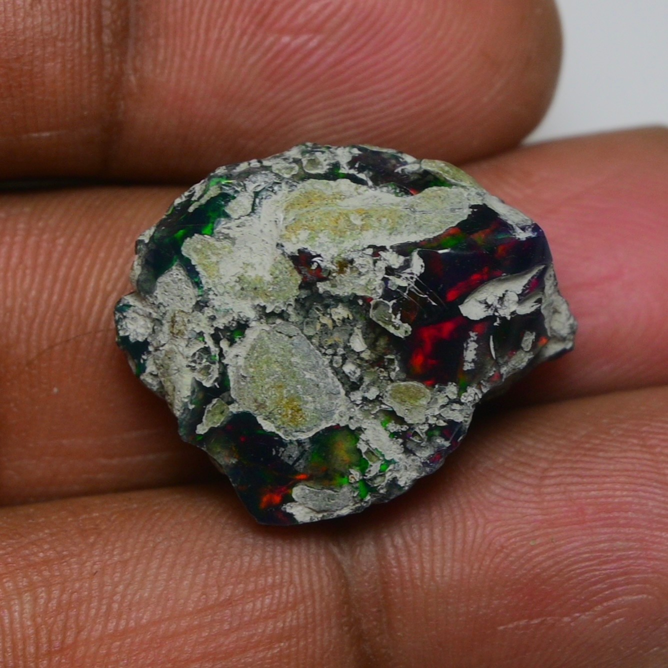 17.95 Cts Smooth Black Ethiopian Opal Rough, Ideal for Jewelry – Smoked Opal Raw