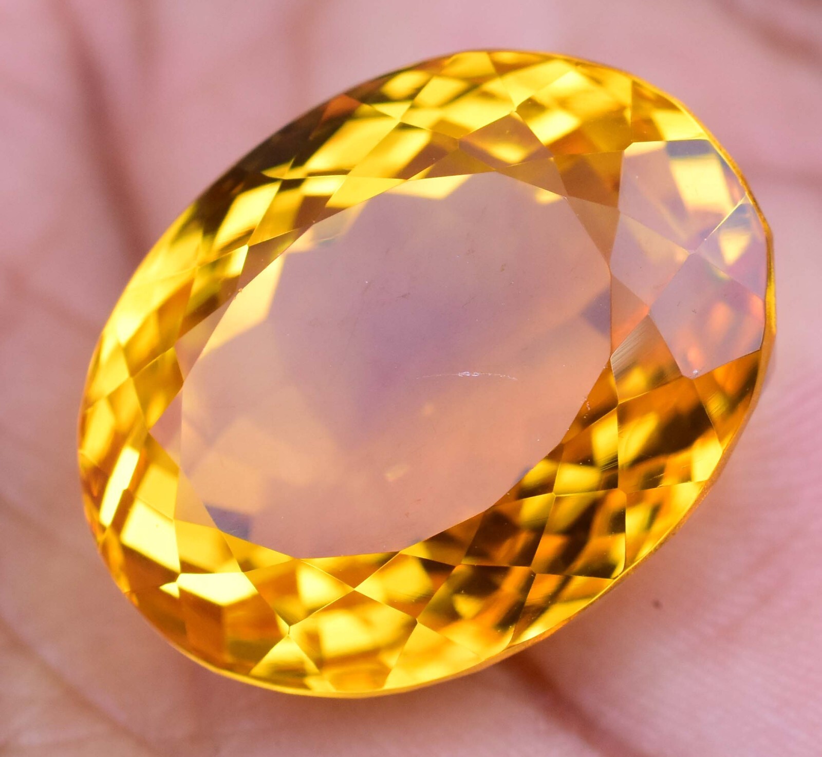 40.55 Ct Flawless Natural Mexico Yellow Opal Certified Oval Cut Loose Gemstone