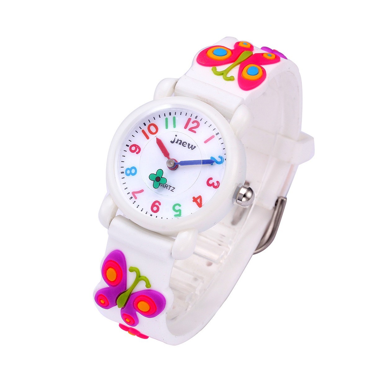 Kids Watches 3D Cartoon Butterfly with Silicone Band Boys and Girls