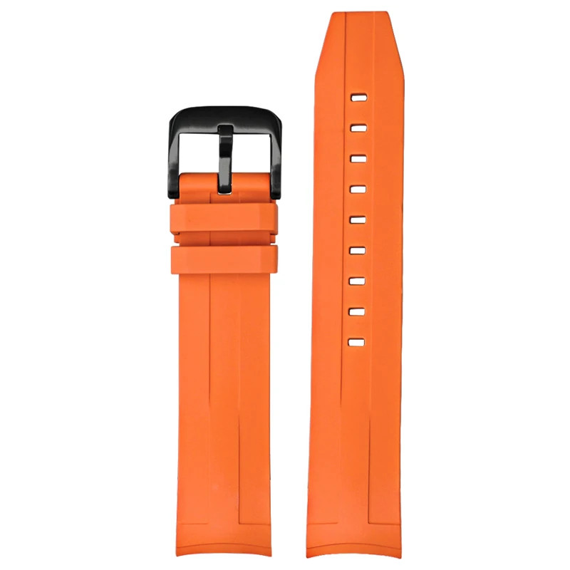 21mm Curved FKM Rubber Strap For Tissot Seastar T120 Soft Heat-Resistant Band
