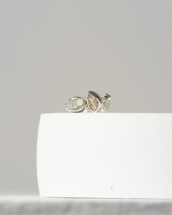 Herkimer Diamond Stud Earrings 925 Sterling Silver Natural Quartz Jewelry Gift