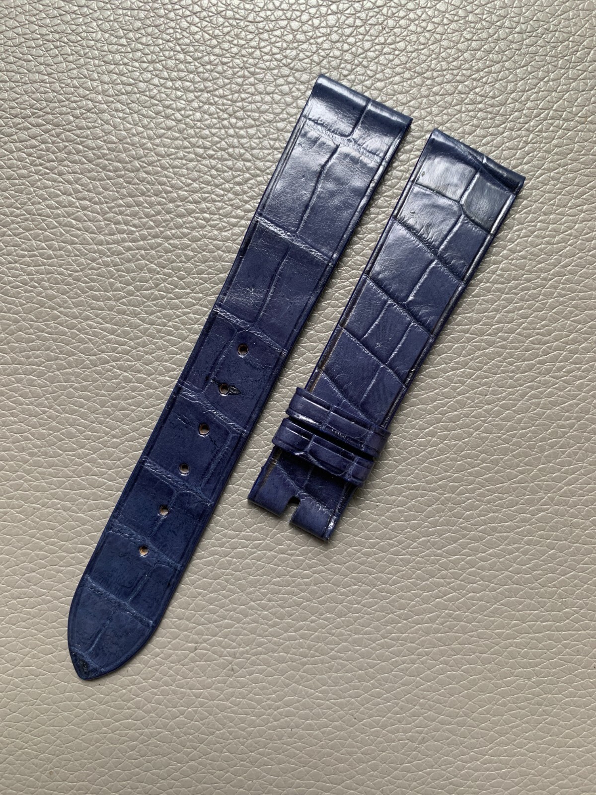 Navy Blue Genuine Leather Skin Watch Strap Band 10..17 18 19 20 21 22 23 24 26mm