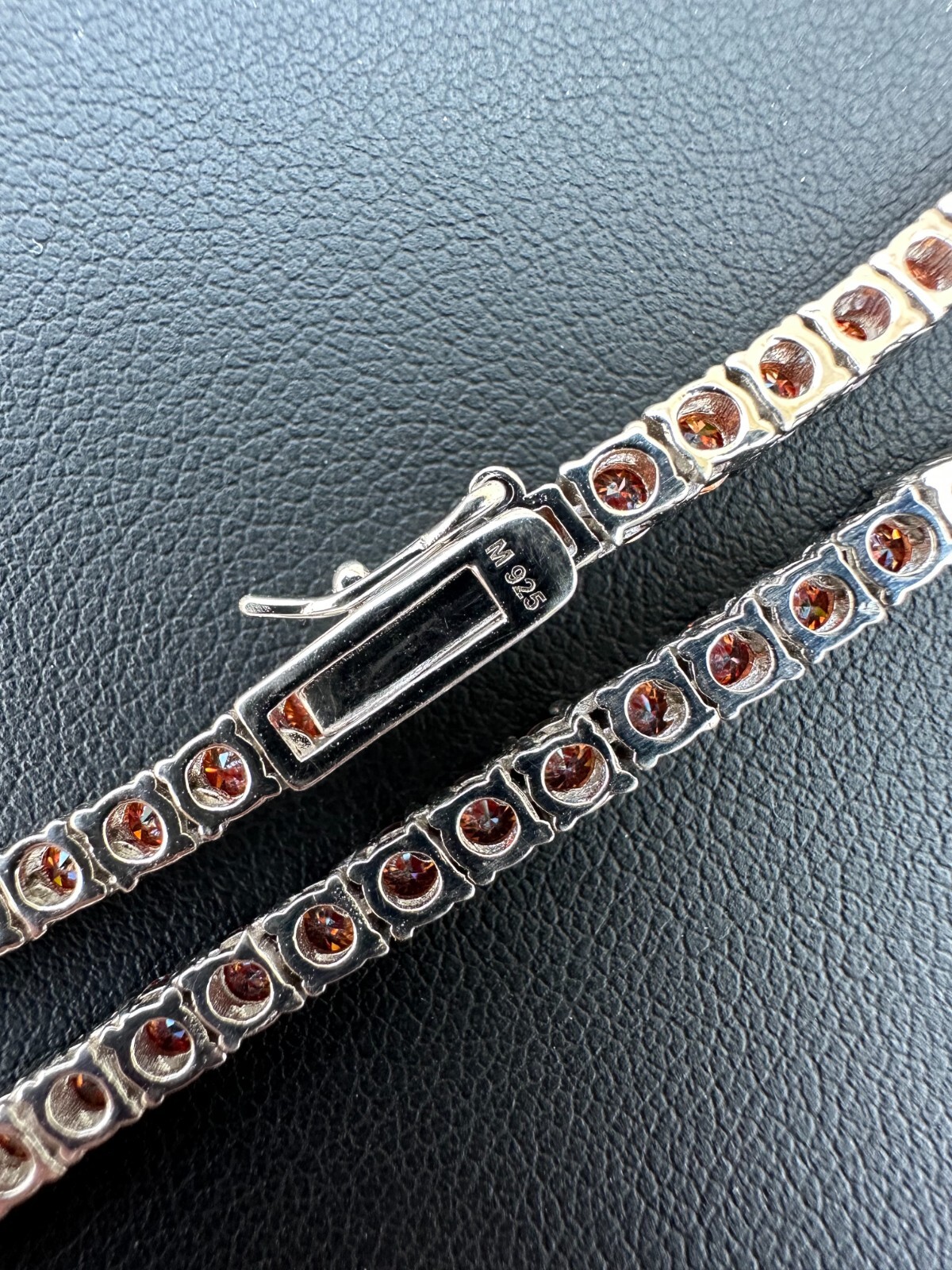 Real Ruby Red MOISSANITE 3mm Tennis Chain 925 Silver Iced Necklace Pass Test