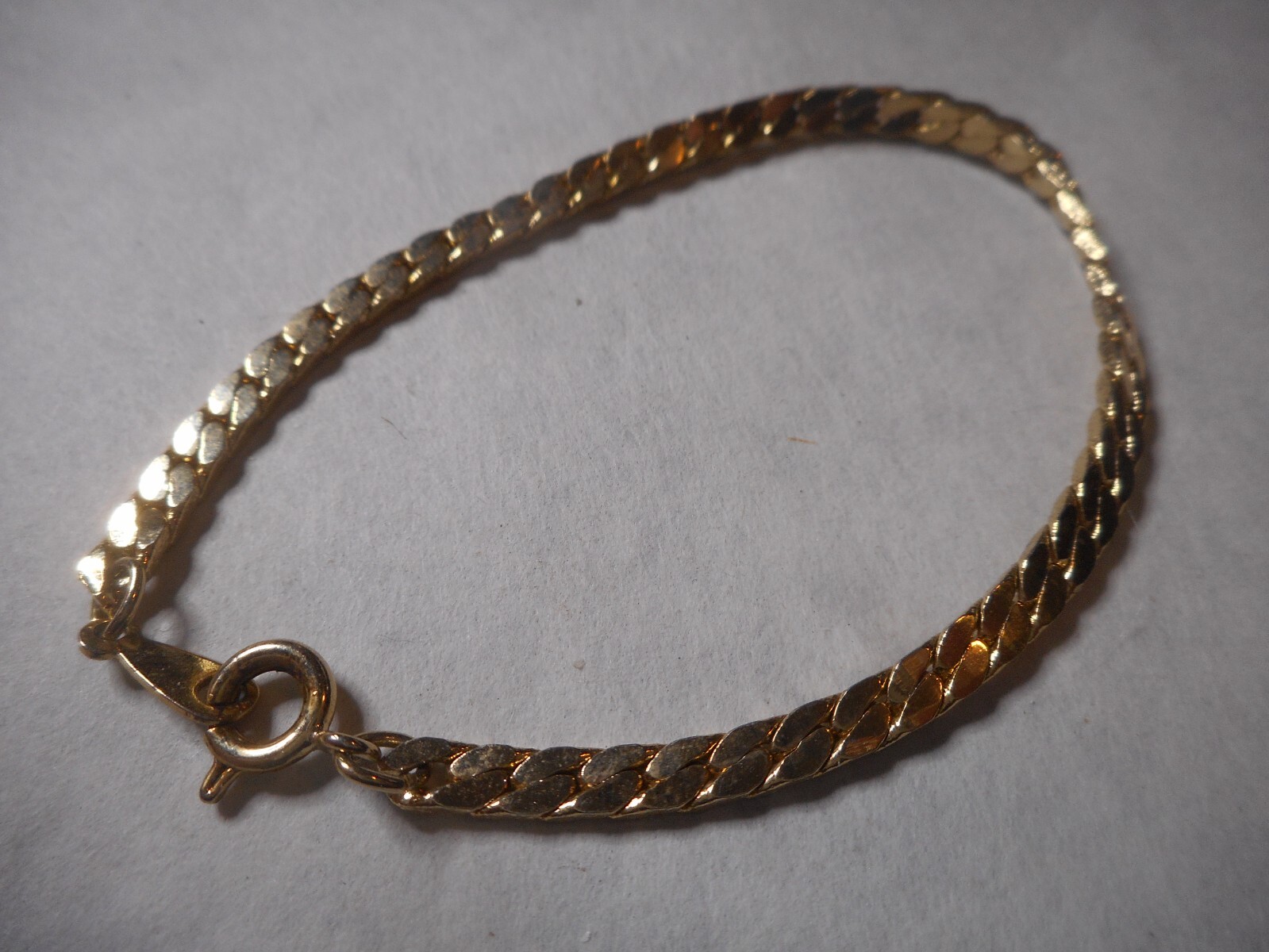 Gold Overlay Unisex Miami Cuban Curb Link 6 1/2-7 Inch Length Costume Basic