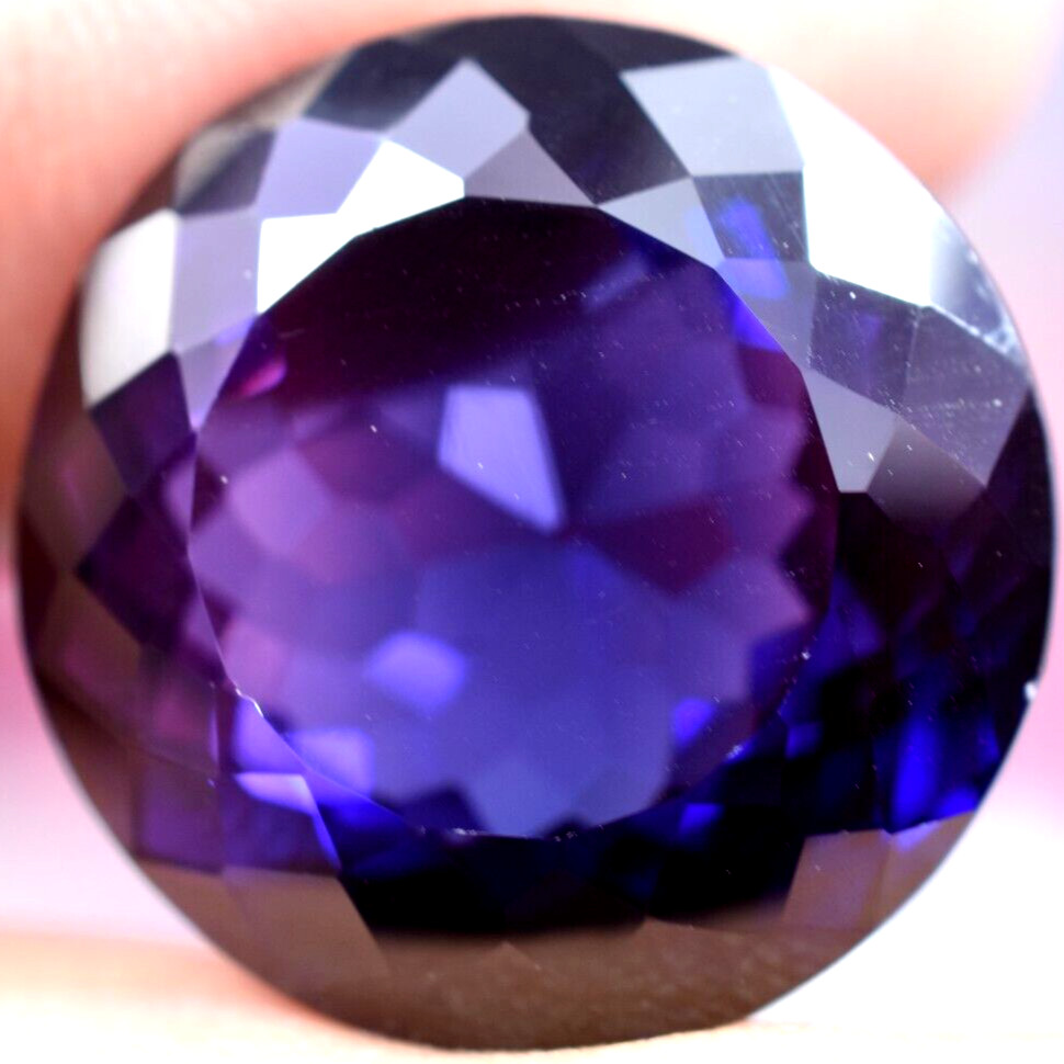 RARE Natural Purple-Blue Tanzanite 27.50 CT IF Certified Flawless Loose Gemstone