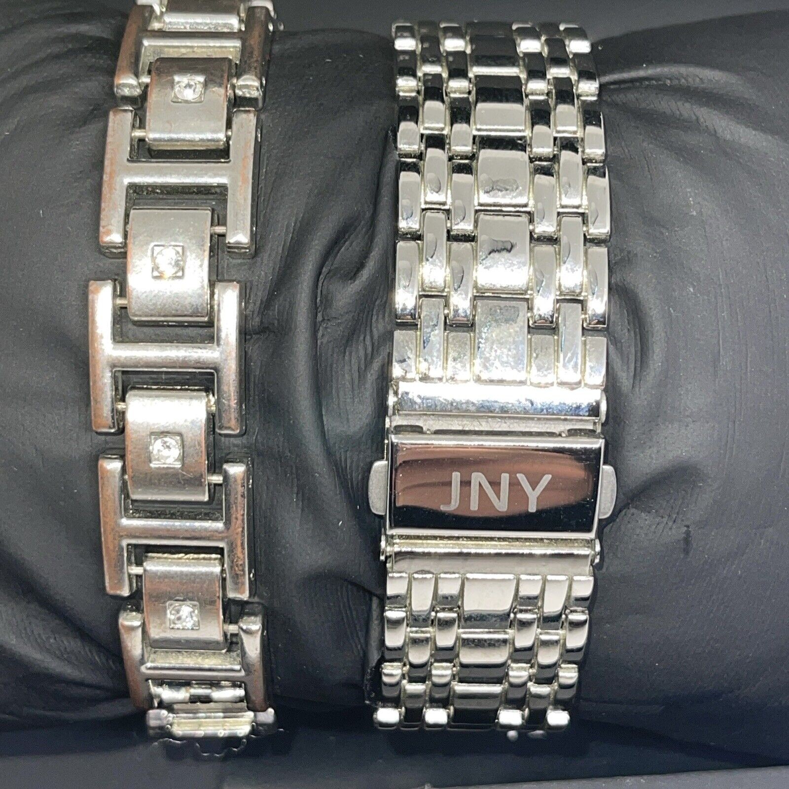 Jones NY Stainless Steel Men’s Watch Bracelet (2 Piece Set)Sleek Stylish Fashion