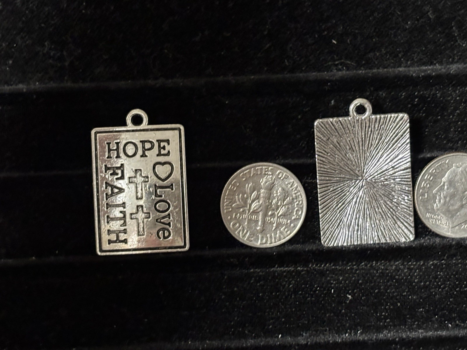 Hope Faith Love antique silver Charm Necklace Pendant Religious