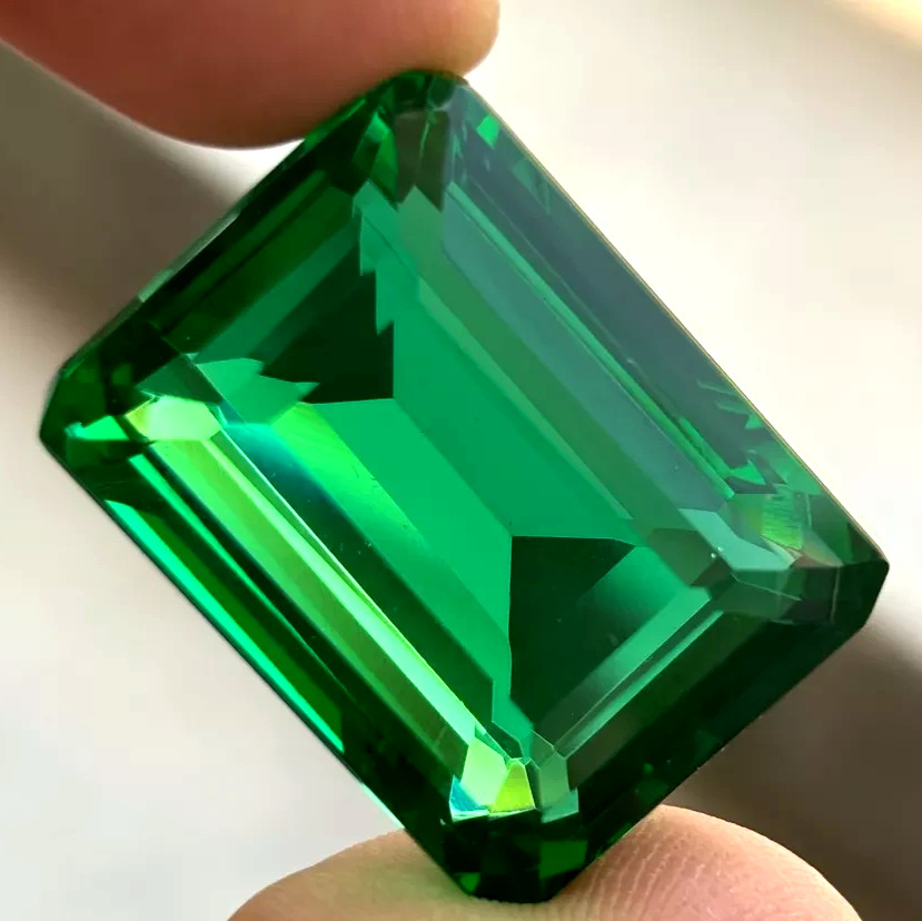 AAA+ Natural Green Emerald Colombia 7.40 Ct. Emerald Cut Loose Gemstone Gift