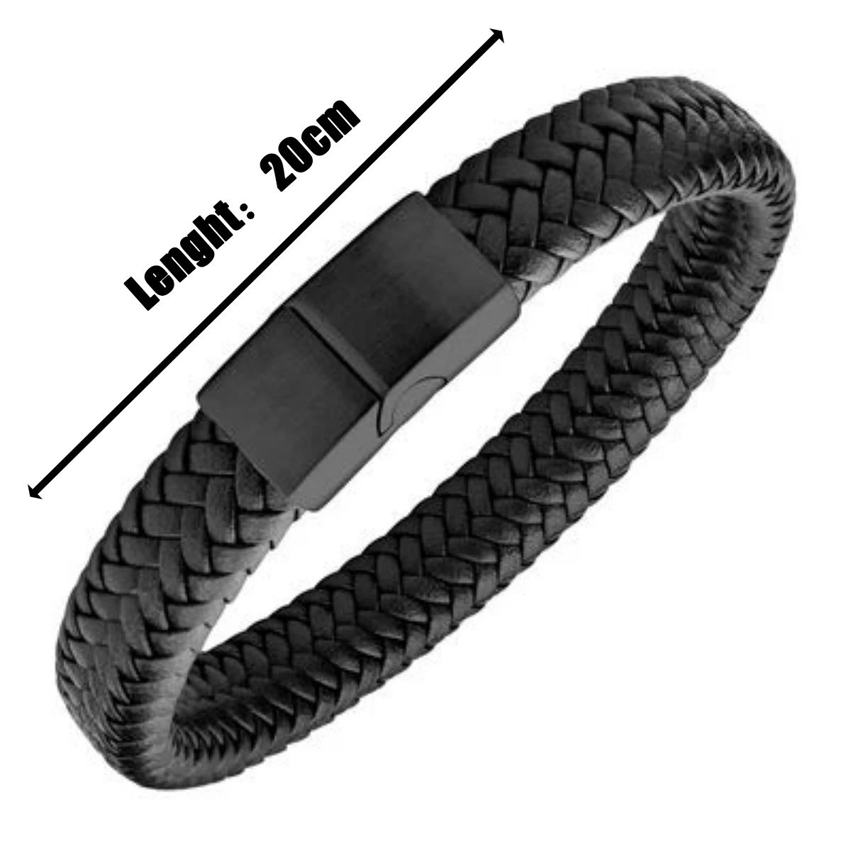 Retro Men’s Woven Leather Bracelet Open Bangle Adjustable Wristband Gift