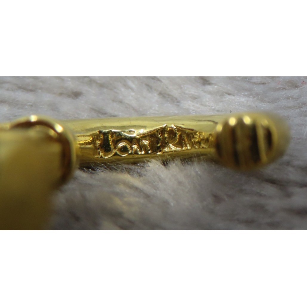 Vintage Joan Rivers Classic Elegance Yellow Gold Tone Screw Back Hoop Earrings