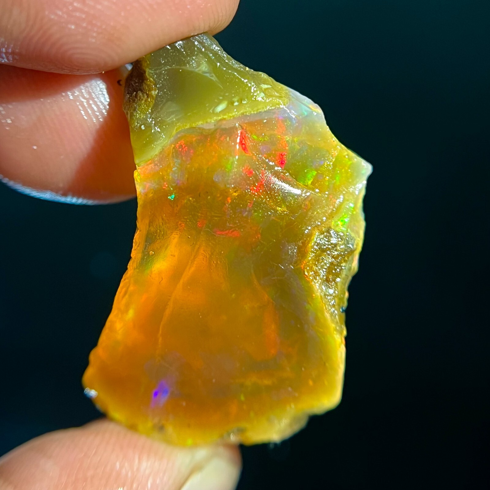 38 Carat Opal Rough Natural Ethiopian Opal Raw Welo Opal Multi Fire Gemstone