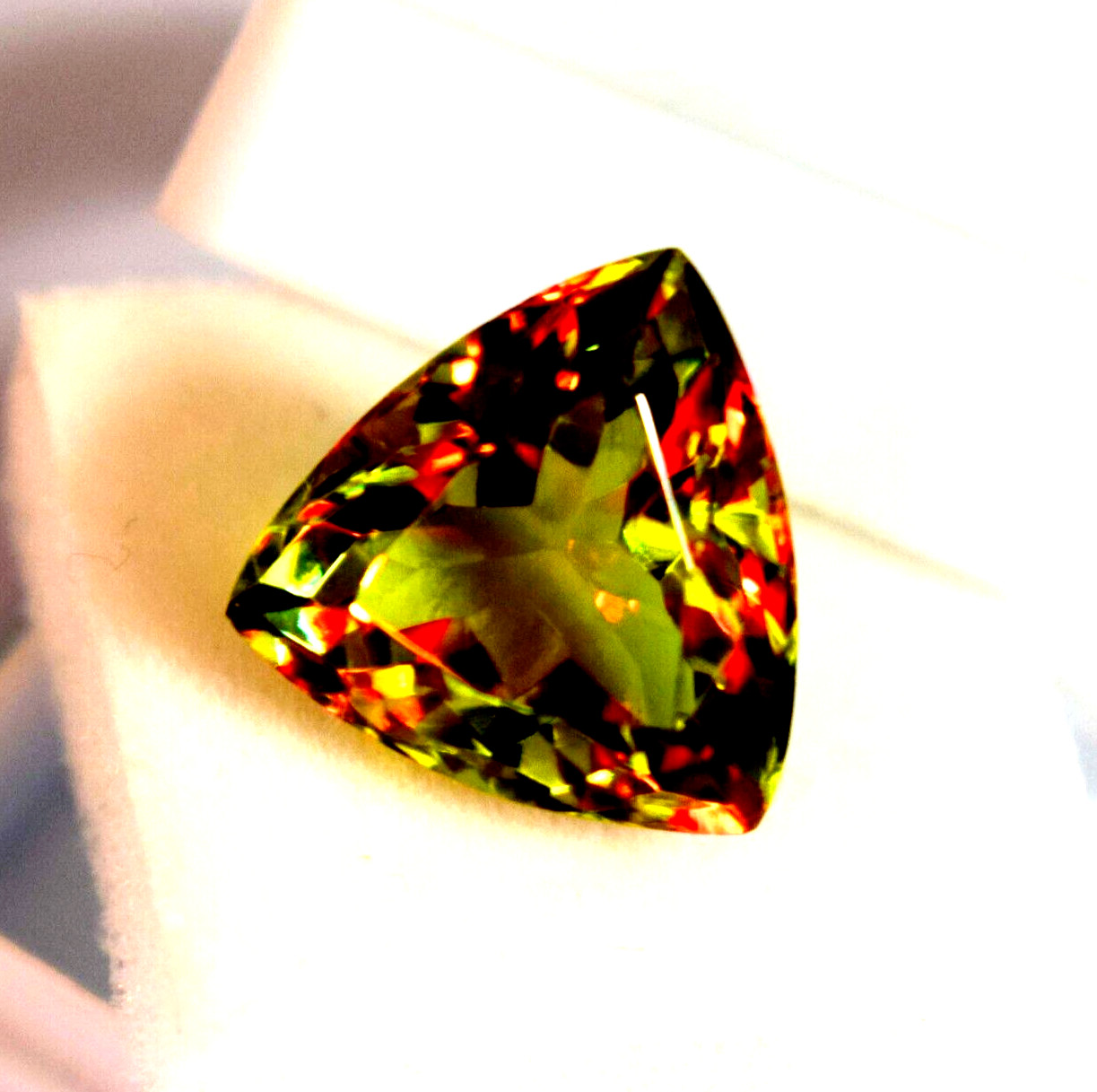 AAA+ Large Natural Zultanite 11.90Ct 7 Color Trillion Cut Turkish Loose Gemstone