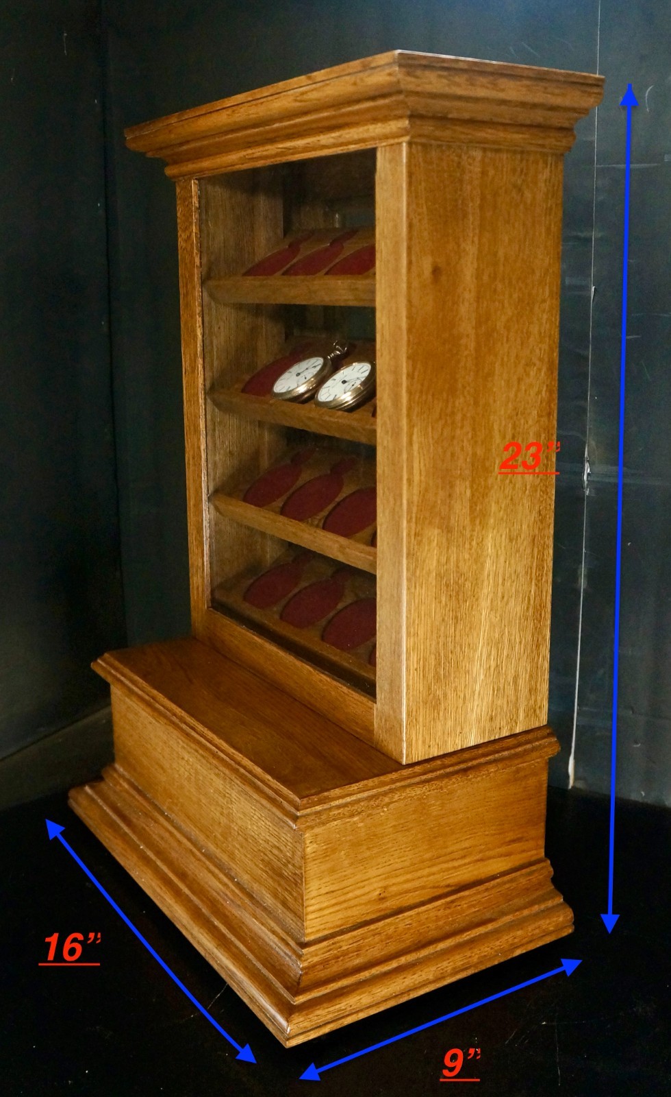 Countertop pocket watch display case