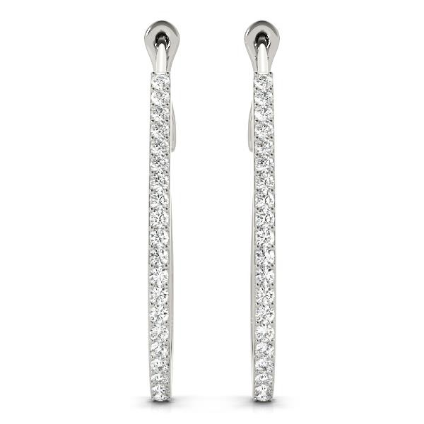 Tear Drop Hoop Earrings For Women Lab Grown Diamond VS F 0.50-1.00 Ct 14K Gold