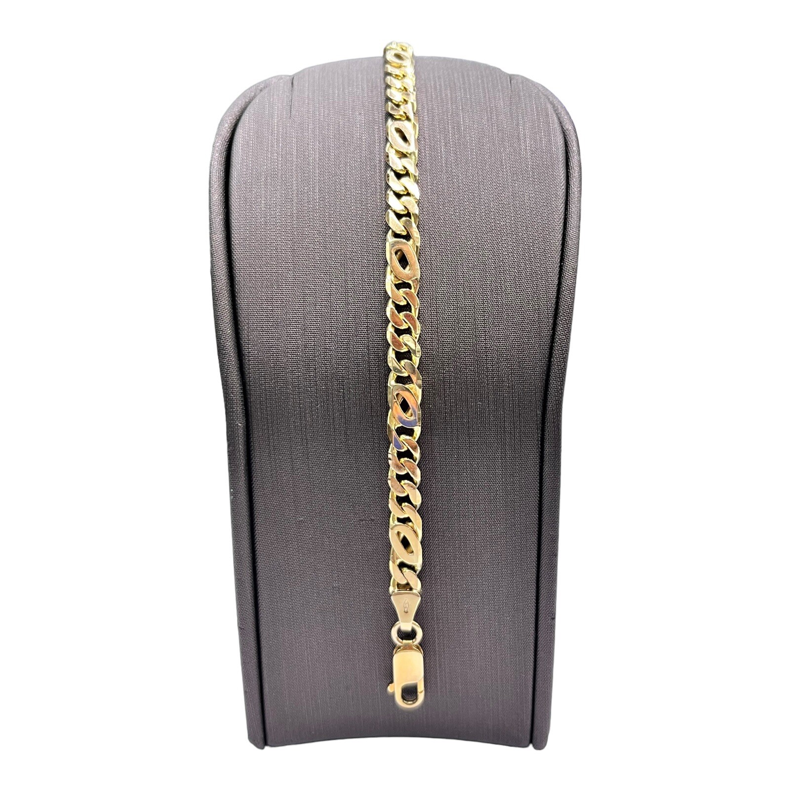 9ct 9K Yellow Gold (3×1) Birdseye Curb Bracelet 15.21 Grams 22cm. Brand New