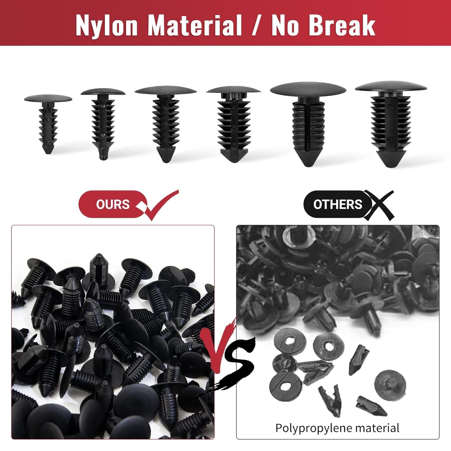 160 Pcs Christmas Tree Style Fender Retainer Clips 6Mm/7Mm/8Mm/9Mm/10Mm/11Mm Nyl