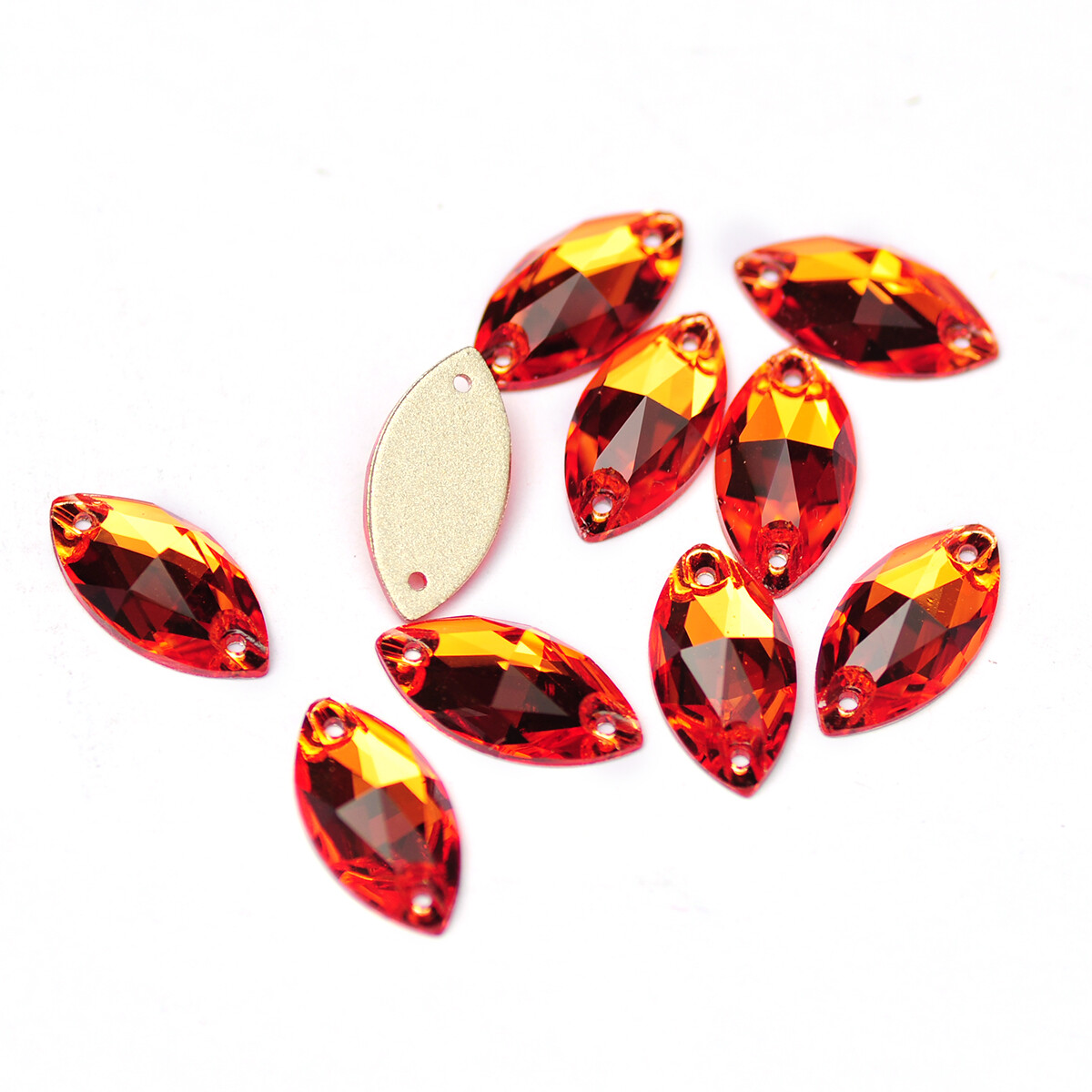 Navette Flat Back Glass Beads Sewing Strass Rhinestone Sew On Stones And Crystal