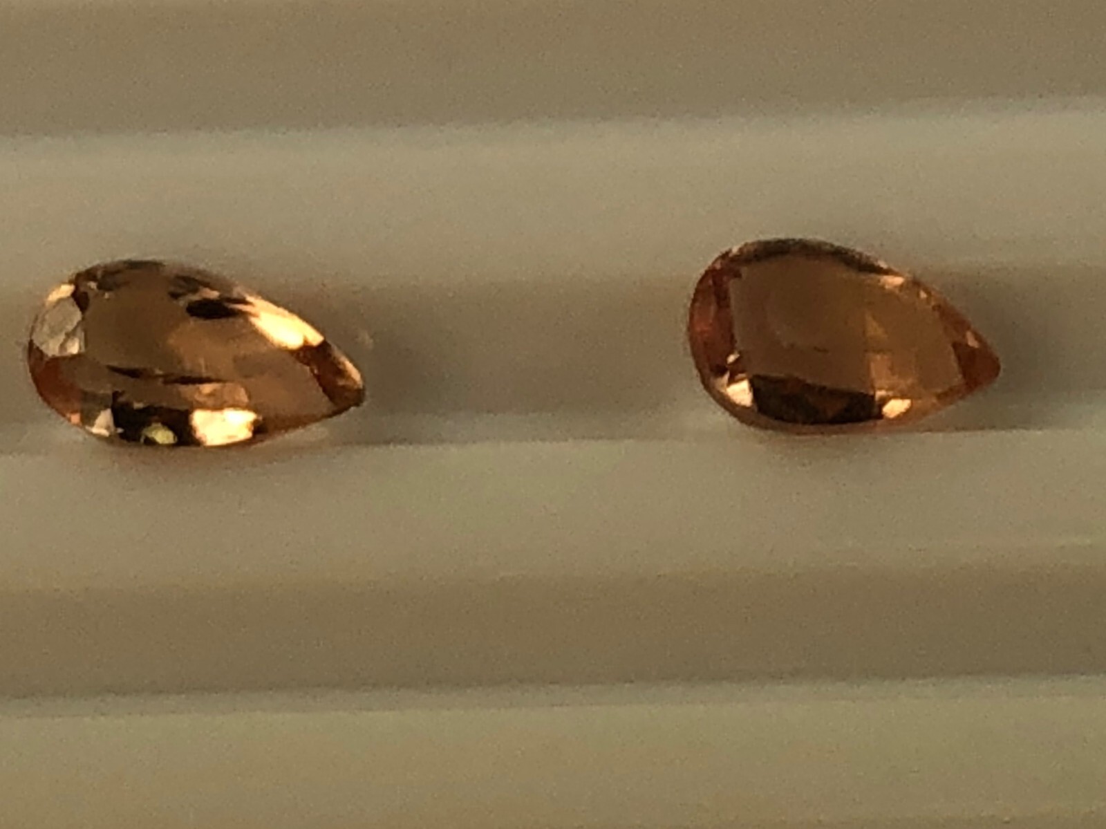 Imperial Topaz 0.96 Ctw Pair Clarity IF Pear Cut Pink Brazil I154