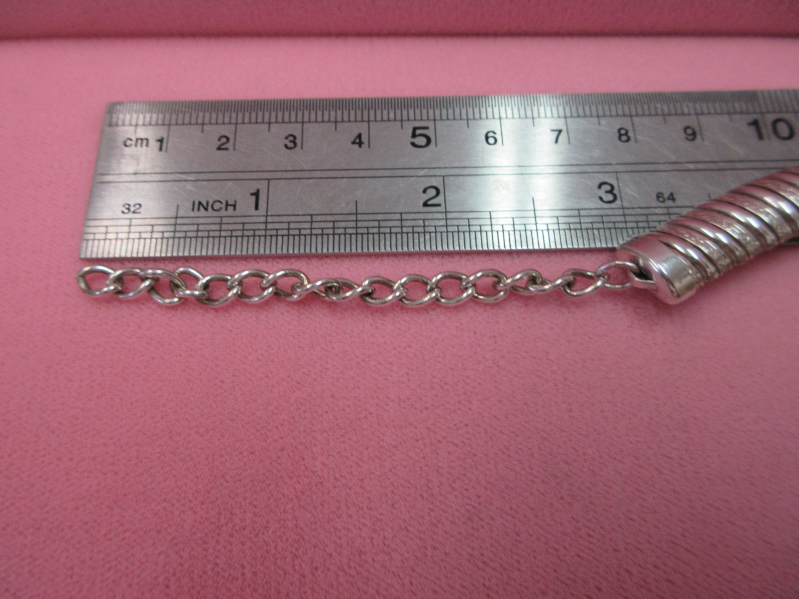 Vtg 999 Etched Fine Silver 10.6mm Omega Chain Necklace 17″+3″ Extender 52.76 G
