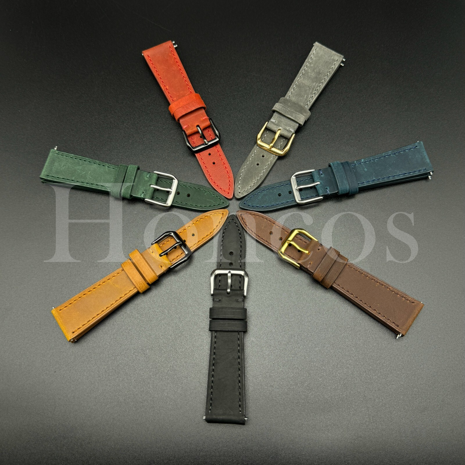 18 19 20 21 22 MM Soft Vintage Leather Watch Band Strap Quick Release Fits Timex