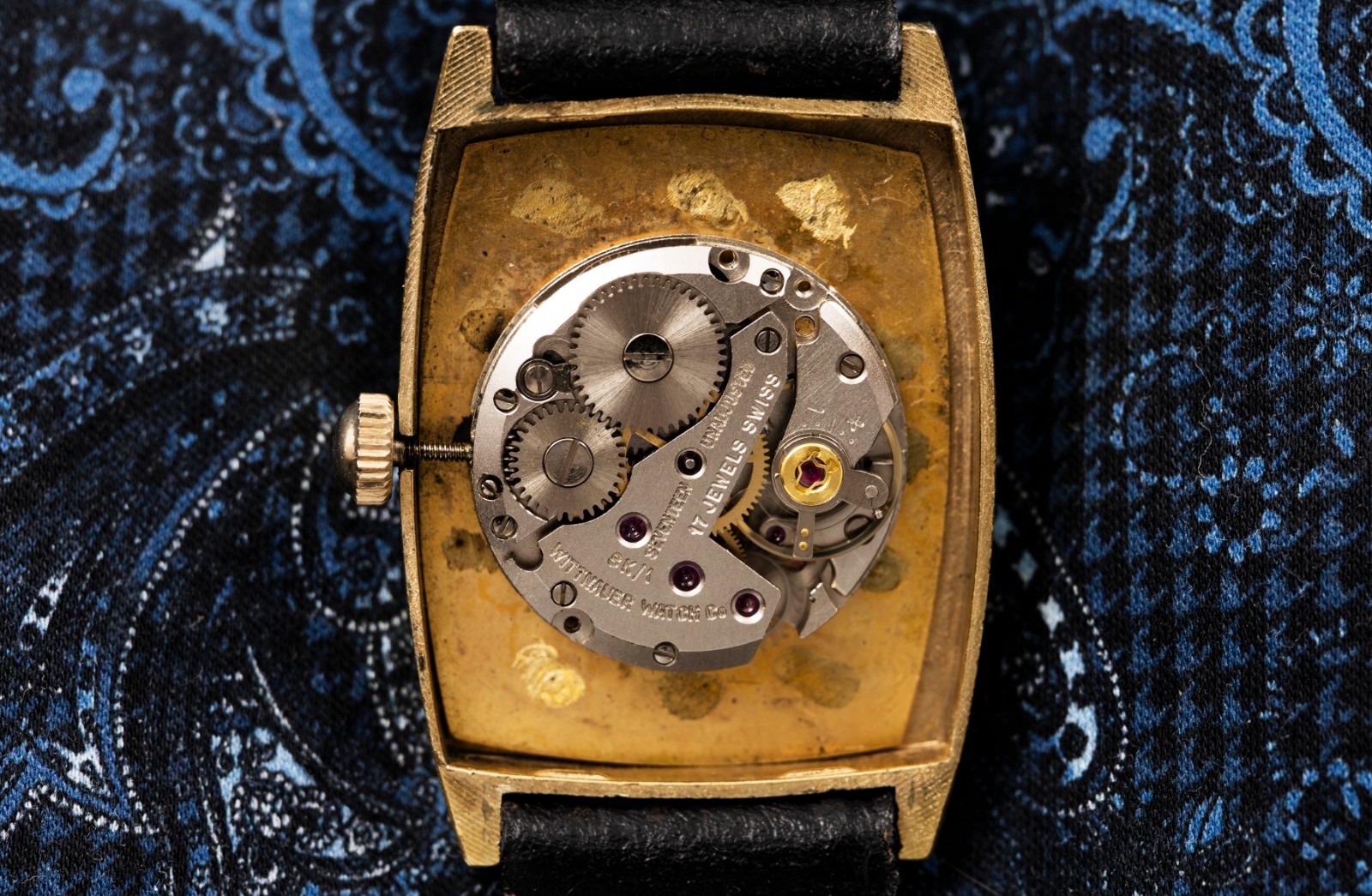 Wittnauer Geneve Tank Watch – Tiger’s Eye Dial – 17 Jewels – Early 1960s