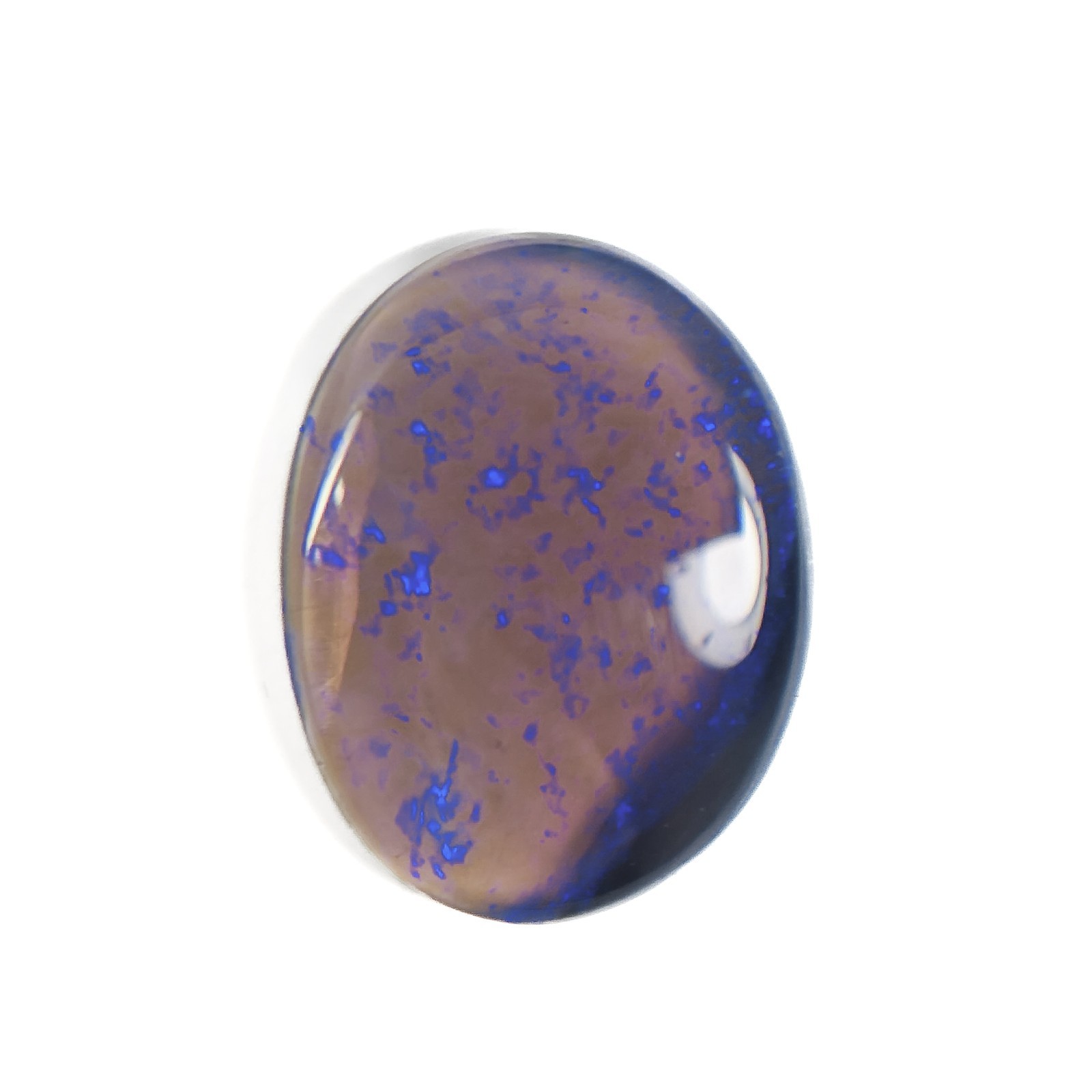Black Crystal Opal Blue 16x13x3.7 Cabochon Oval 5.00 Carat OPAL124