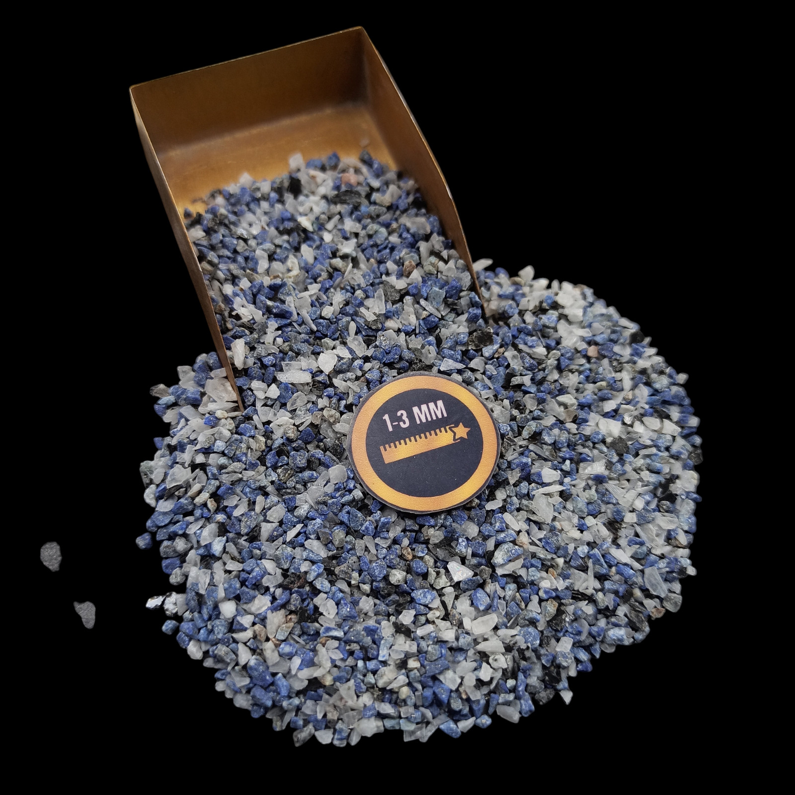 Lapis Moonstone Mix 1-3mm gemstone crushed Coarse 1-3mm Gemstone For Wood inlay