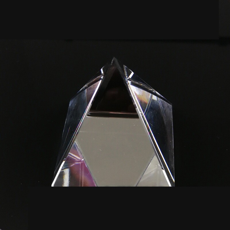 Prism K9 Optical Glass 40 mm Crystal Pyramid Science Studying Students Phylics