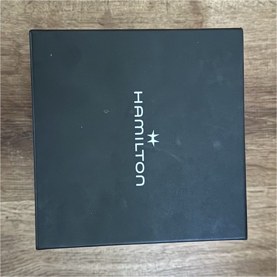 Hamilton Intra-Matic Automatic 38mm Blue Dial Brown Leather Strap Date Box