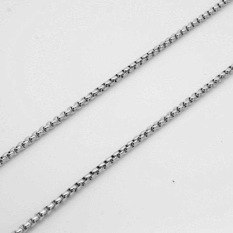 USA Stock 2mm 28″ Stainless Steel Square Rolo Link Chain Box Chain Necklace