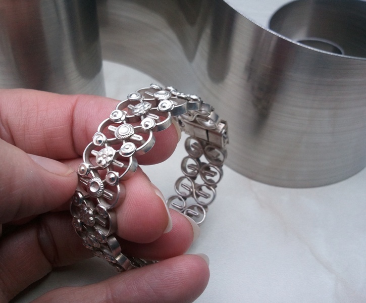 ▄▀▄ beautiful children’s bangle e.g. baptism ▀ real silver ▀ bracelet with hinge ▄▀▄