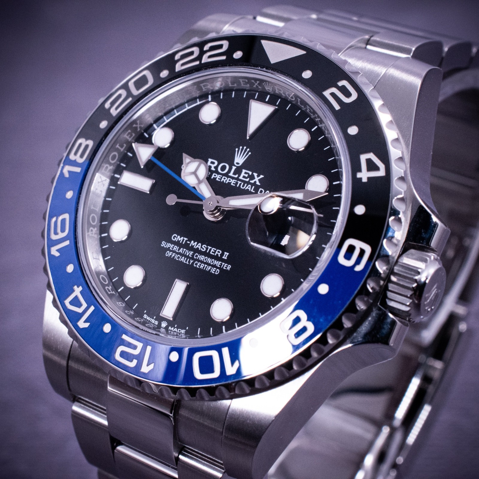 Rolex GMT-Master II Batman 40mm, Ref. 126710BLNR with B&P