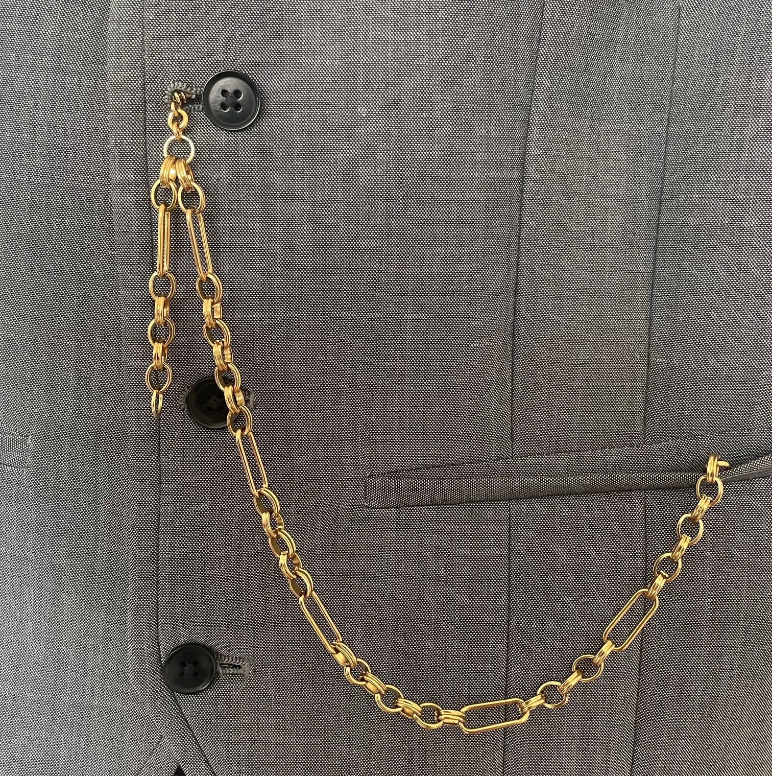 single albert belcher link gold plated albert pocket watch chain fob peaky