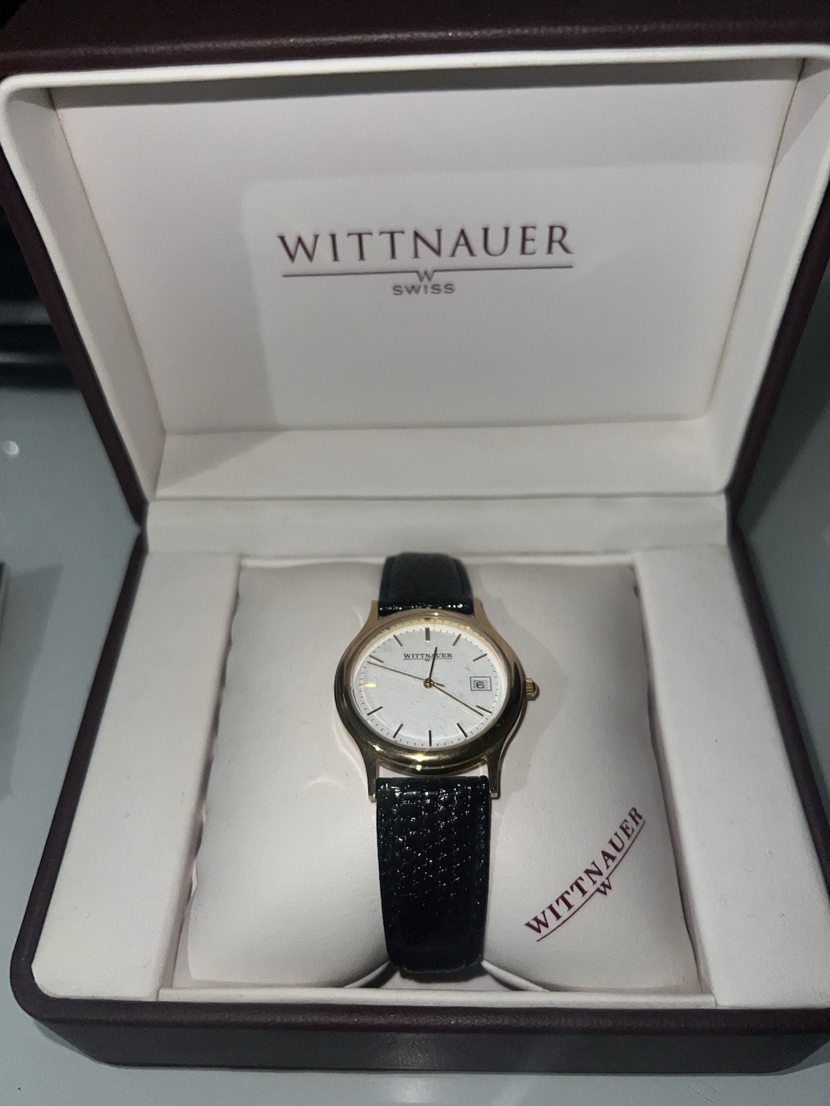 Wittnauer Swiss, gold and steel Swiss, special engraving 10 years at IBM