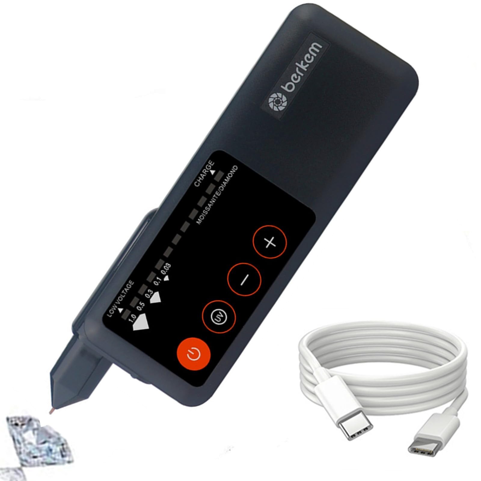 Rechargeable Diamond Tester Pen with UV Light – High Accuracy Gem Tester for Jew