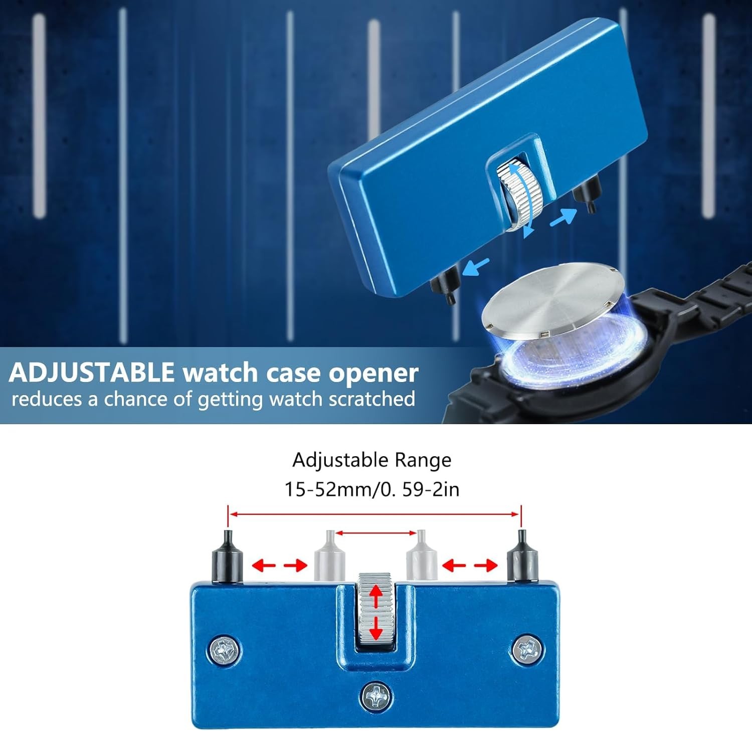 Watch Repair Kit Professional Tool Battery Replace Back Case Opener Remover Set