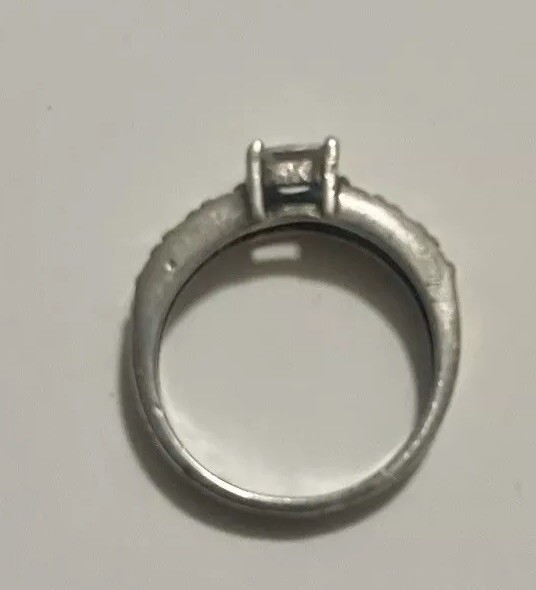 925 Sterling Silver Women’s Ring Size 7 Stamped SU CZ TH Cubic Zirconia