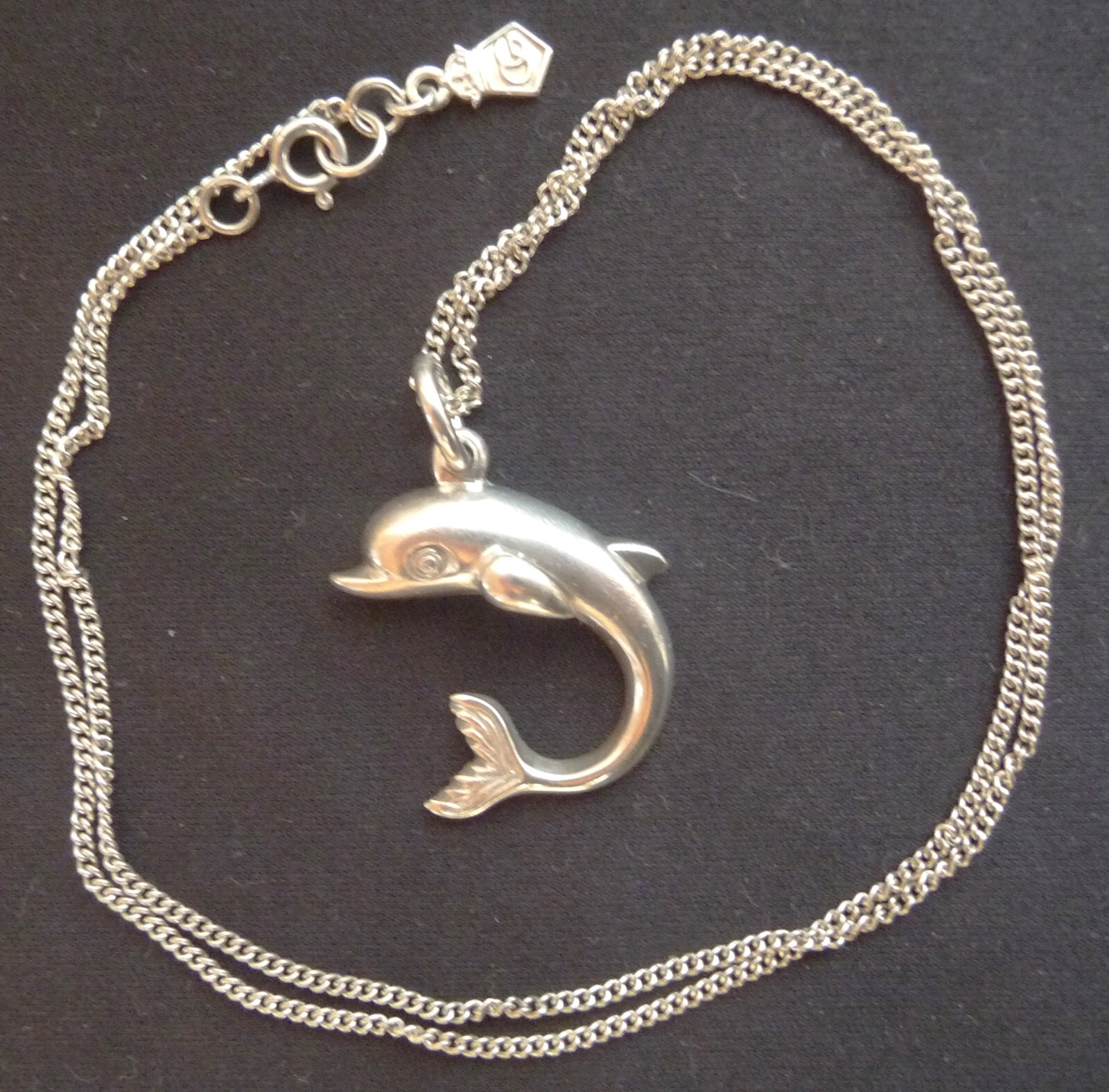 Sterling Silver Necklace with Pendant – Dolphin – 925 Silver Hallmarked