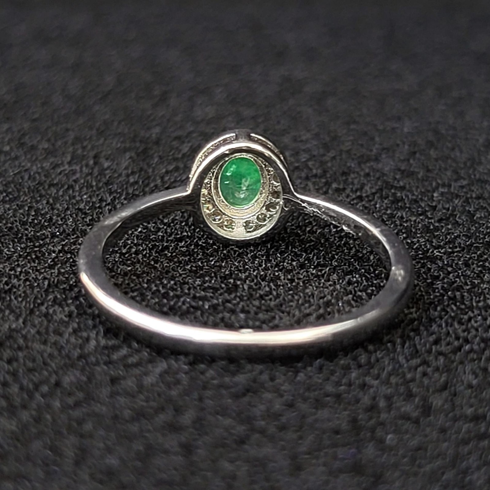 Natural Emerald Gemstone 925 Sterling Silver 20x8mm Oval Ring Top Rich Green 6